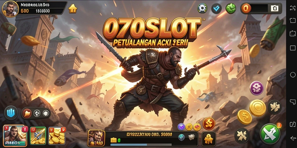 Tampilan aksi epik dalam screenshot gameplay 070SLOT.