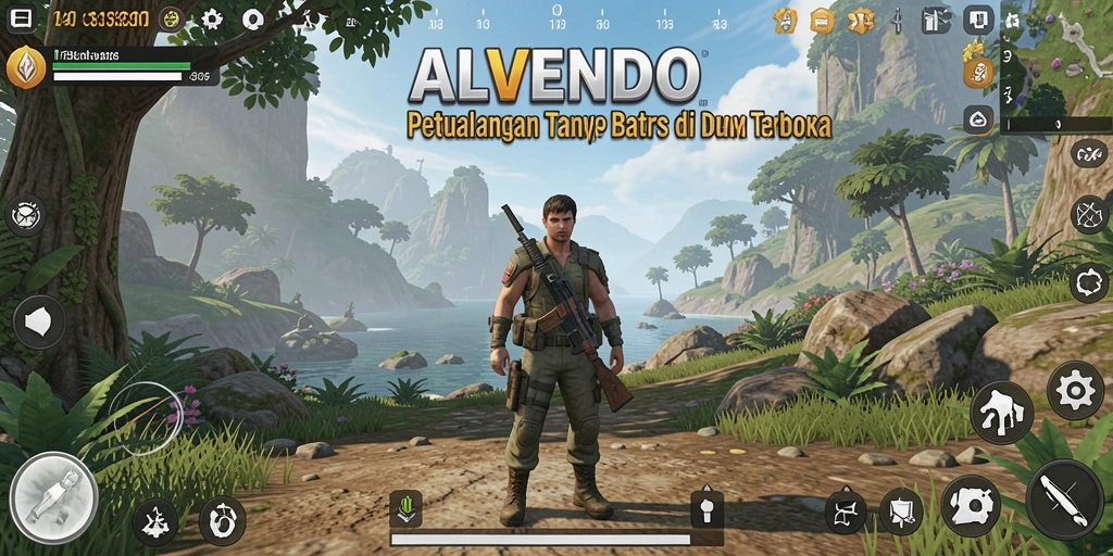 Gambaran gameplay Open World yang mendebarkan di ALVENDO.