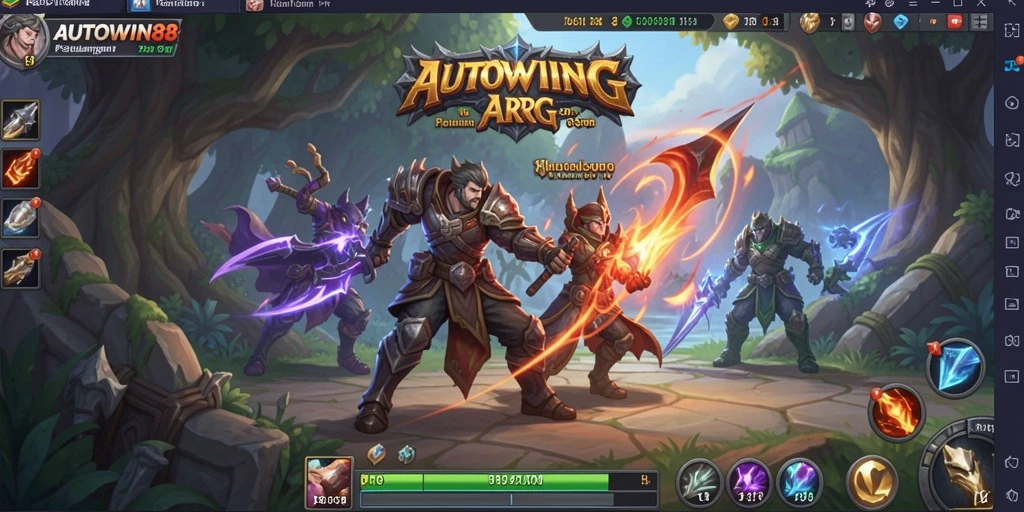 Tampilan aksi seru dalam gameplay ARPG AUTOWIN88.