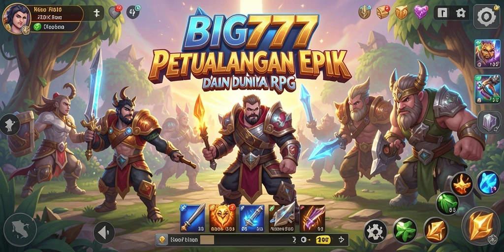 Tangkapan layar BIG777 menampilkan aksi seru di dunia RPG yang penuh warna.