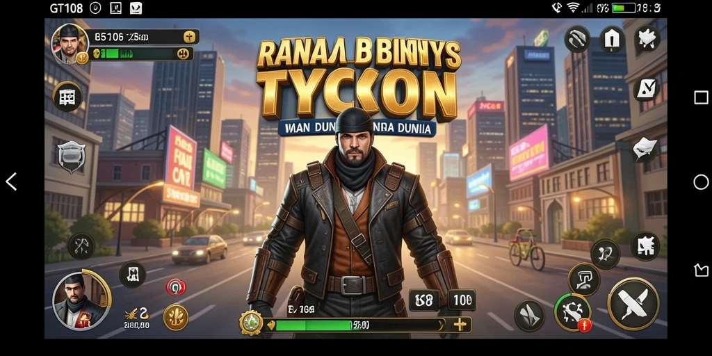 Tangkapan layar utama GT108 menampilkan dinamika gameplay Tycoon yang seru.