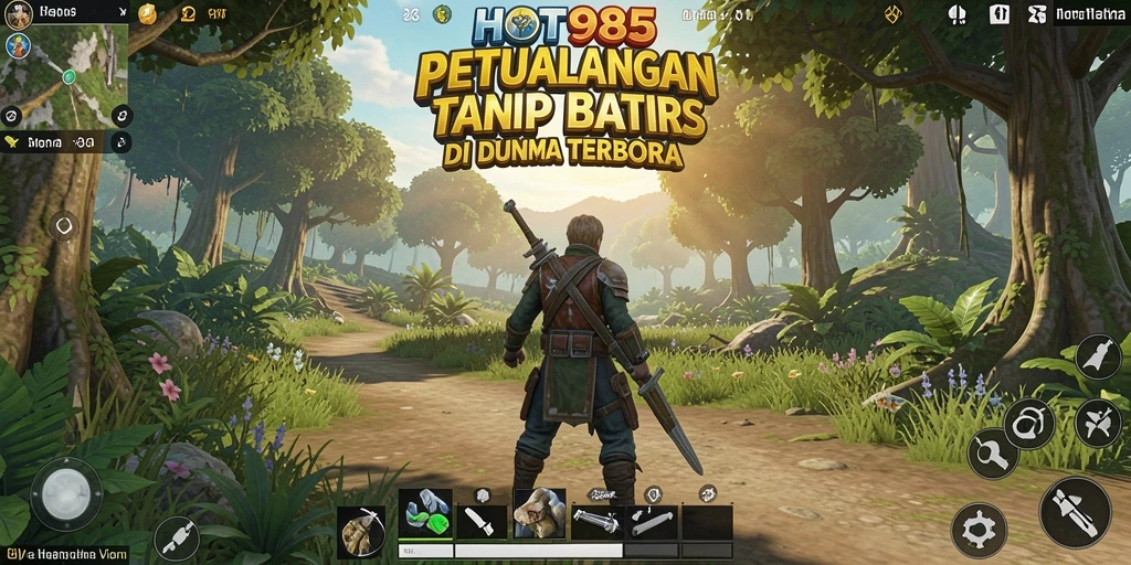 Screenshot HOT985 menampilkan aksi seru di dunia terbuka yang dinamis.