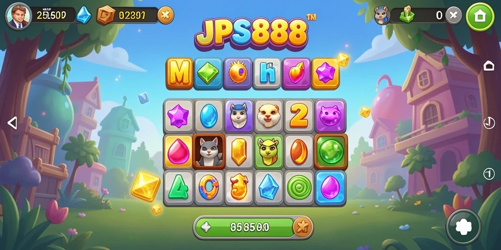 Tampilan gameplay JPS888 yang seru dalam kategori Match-3.