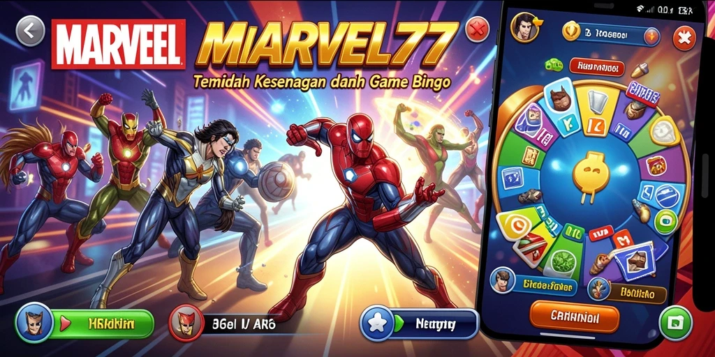 Tampilan menarik dari permainan Bingo di MARVEL77.