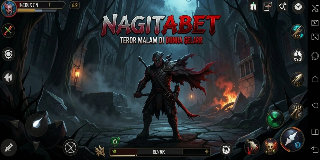 Screenshot gameplay NAGITABET yang menampilkan suasana mencekam.