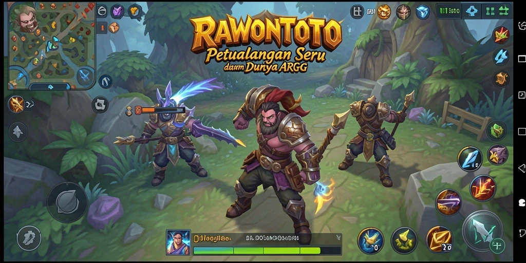 Tampilan gameplay seru dalam dunia fantasi RAWONTOTO.