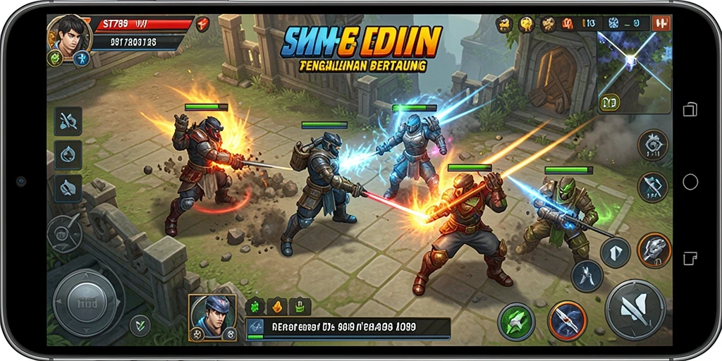 Tampilan gameplay ST789 dengan aksi strategi menegangkan.
