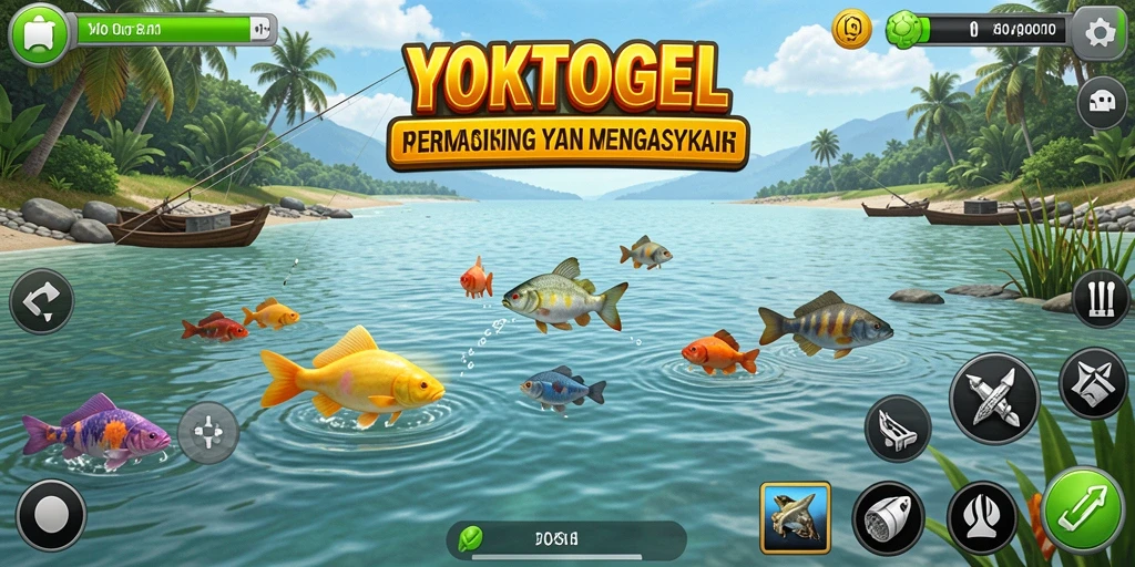 Tampilan gameplay YOKTOGEL yang menunjukkan aksi memancing seru.